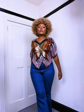Load image into Gallery viewer, 1970s/1980s Vintage Silk Butterfly Poncho ASO on Beyoncé 2002.