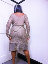 Load image into Gallery viewer, Save The Queen taupe chunky lace chain dress 