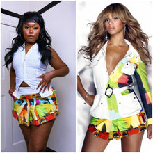 Load image into Gallery viewer, Custo Barcelona Face Skirt 2003 ASO Beyonce