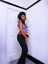 Load image into Gallery viewer, Y2K American Flag Chainmail top ASO Paris Hilton & Nicole Richie 2001