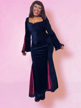 Load image into Gallery viewer, The Morticia Godet Skirt