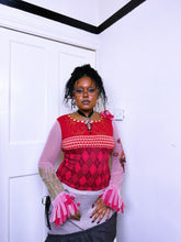 Load image into Gallery viewer, Save The Queen Harlequin Top worn by Morgan ASO Sabrina the Teenage Witch