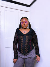 Load image into Gallery viewer, Save The Queen Mesh Zip Up Top