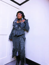 Load image into Gallery viewer, Whimsigoth archival steam punk pocket/buckle skirt