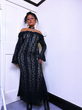 Load image into Gallery viewer, Gothic Black Lace Dress