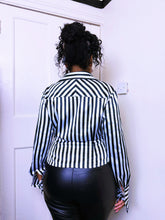 Load image into Gallery viewer, Vintage satin striped blouse