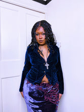 Load image into Gallery viewer, Vintage Kookai crushed velvet button up blazer