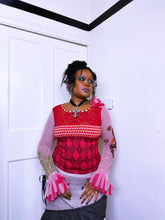 Load image into Gallery viewer, Save The Queen Harlequin Top worn by Morgan ASO Sabrina the Teenage Witch