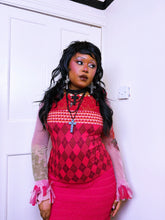 Load image into Gallery viewer, Save The Queen Harlequin Top worn by Morgan ASO Sabrina the Teenage Witch