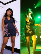 Load image into Gallery viewer, Vintage Embroidered Mesh Halter Dress 2003 ASO Amy Winehouse