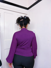 Load image into Gallery viewer, Y2K wrap by fabric pleated blouse