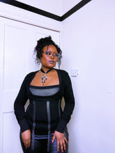 Load image into Gallery viewer, Legatte Cowl neck with silver insert