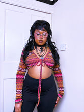 Load image into Gallery viewer, Save The Queen mesh zig zag tie up