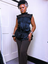 Load image into Gallery viewer, Gothic Button Lace and Satin Mini dress/top