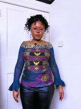Load image into Gallery viewer, Save The Queen in Majesty Bardot bi-fabric top