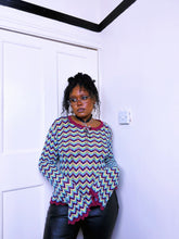 Load image into Gallery viewer, 1990s Zigzag Crochet jumper ASO Willow on BTVS