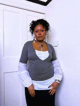 Load image into Gallery viewer, 2000s Cop Copine Taupe insert and knit top