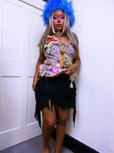 Load image into Gallery viewer, Lipsy 2004 label asymmetrical dark Fairycore mini skirt 