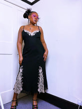 Load image into Gallery viewer, 1990s lace appliqué gown 