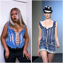 Load image into Gallery viewer, Sass & Bide Denim corset SS01 ASO Runway