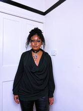 Load image into Gallery viewer, 2000s Cowl neck collared blouse