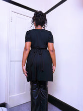 Load image into Gallery viewer, Y2K Black sailor button dress