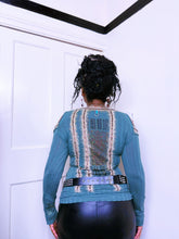 Load image into Gallery viewer, Save The Queen abstract cut out long sleeve top