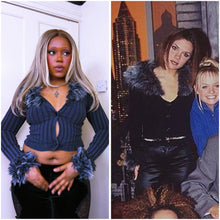 Load image into Gallery viewer, 1996 Faux fur mini Cardigan ASO Victoria Beckham