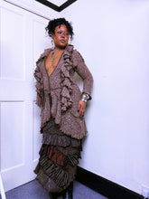 Load image into Gallery viewer, Zone Bleue ruffled zip up cardigan