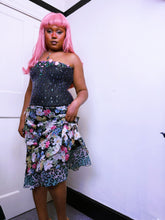 Load image into Gallery viewer, Betsey Johnson New York mixed print midi skirt