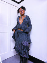 Load image into Gallery viewer, Marl knit asymmetrical ruffled whimsical skirt by juju & Christine