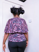 Load image into Gallery viewer, Mesh mauve cape top