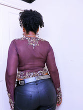 Load image into Gallery viewer, 90s chocolate brown silk blouse