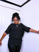 Load image into Gallery viewer, Sheer ruched blouse