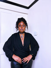 Load image into Gallery viewer, Y2K wrap by fabric pleated blouse