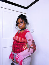 Load image into Gallery viewer, Save The Queen Harlequin Top worn by Morgan ASO Sabrina the Teenage Witch