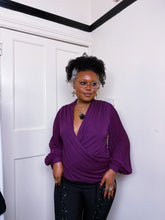 Load image into Gallery viewer, Y2K wrap by fabric pleated blouse