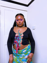 Load image into Gallery viewer, RARE! 1970s Alley Cat Ribbon top by Betsey Johnson