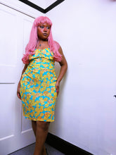 Load image into Gallery viewer, Betsey Johnson turquoise and marigold floral dress