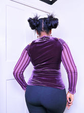 Load image into Gallery viewer, Save The Queen Velvet and Tri-fabric top