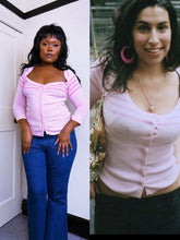 Load image into Gallery viewer, Vintage 2003 Baby Pink Cardigan ASO Amy Winehouse
