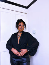 Load image into Gallery viewer, Y2K wrap by fabric pleated blouse