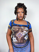 Load image into Gallery viewer, Floral water colour save the queen top