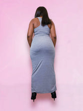 Load image into Gallery viewer, Glitter Racer Back Grey Dress