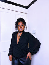 Load image into Gallery viewer, Y2K wrap by fabric pleated blouse
