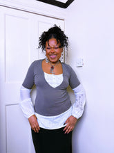 Load image into Gallery viewer, 2000s Cop Copine Taupe insert and knit top