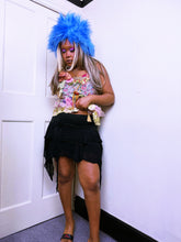 Load image into Gallery viewer, Lipsy 2004 label asymmetrical dark Fairycore mini skirt 