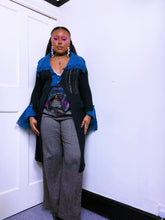 Load image into Gallery viewer, 2000s Abstract Save the Queen maxi cardigan 