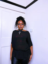 Load image into Gallery viewer, Sheer ruched blouse