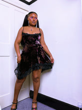 Load image into Gallery viewer, 1990s Velvet and Lace Betsey Johnson dress